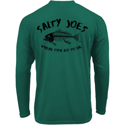 Salty Joe's "Where Fish Go To Die" Long Sleeve Sun Shirt - Angler's Pro Tackle & Outdoors