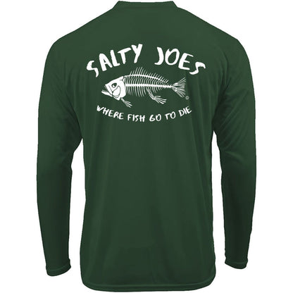 Salty Joe's "Where Fish Go To Die" Long Sleeve Sun Shirt - Angler's Pro Tackle & Outdoors