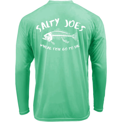Salty Joe's "Where Fish Go To Die" Long Sleeve Sun Shirt - Angler's Pro Tackle & Outdoors
