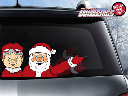 Santa & Mrs Claus Waving WiperTag with Decals - Angler's Pro Tackle & Outdoors