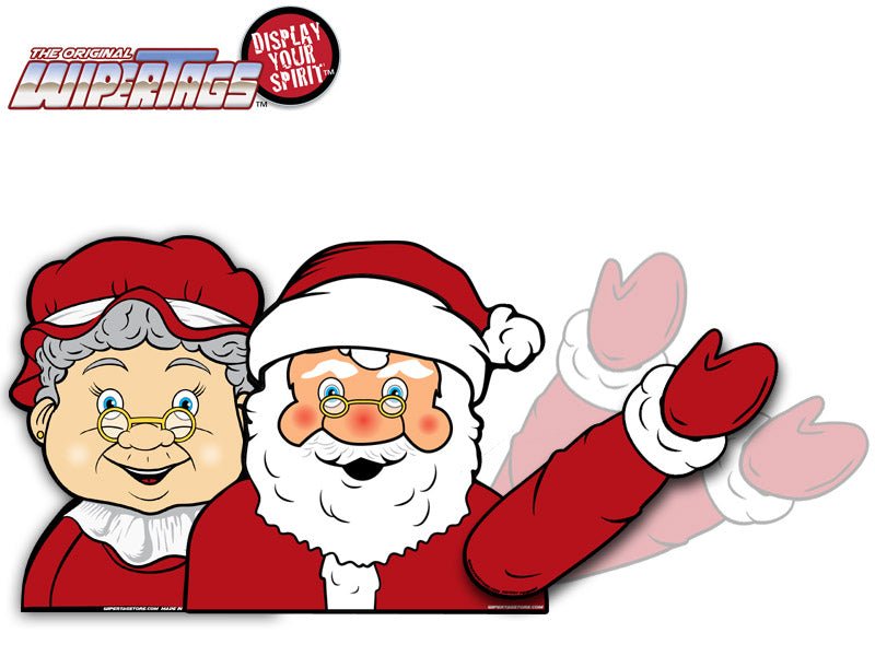 Santa & Mrs Claus Waving WiperTag with Decals - Angler's Pro Tackle & Outdoors