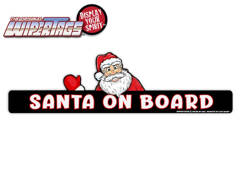 Santa on Board WiperTags - Angler's Pro Tackle & Outdoors