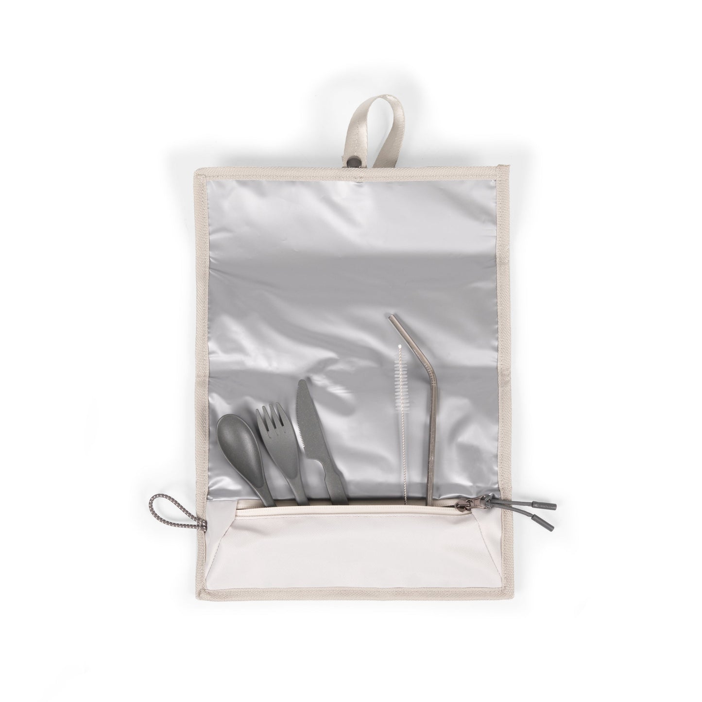 Picnic Time Tarana Recycled Lunch Bag Cooler with Utensils