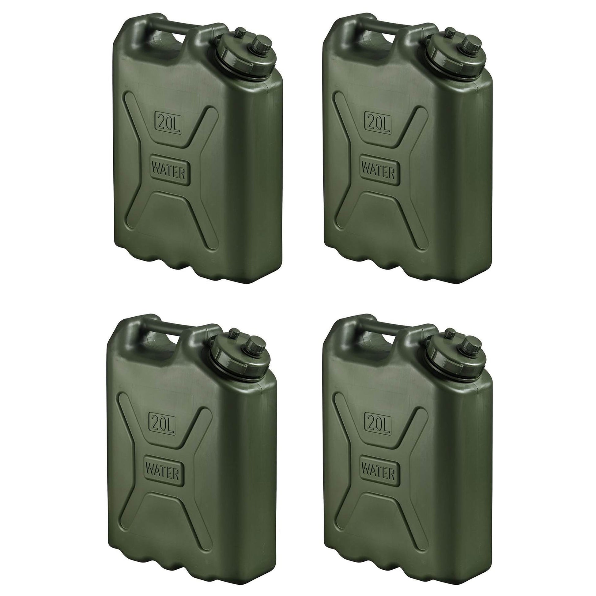 Scepter BPA Durable 5 Gallon 20 Liter Portable Water Storage Container (4 Pack) - Angler's Pro Tackle & Outdoors