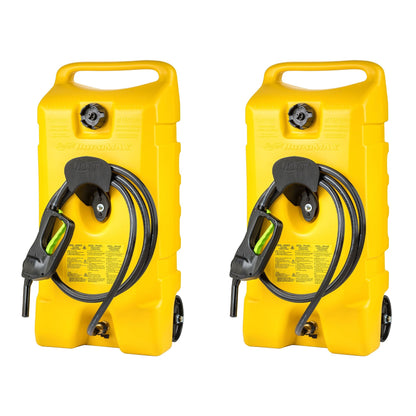 Scepter Flo N Go Duramax 14 Gal Diesel Fuel Tank Container Pump, 2 Pack, Yellow - Angler's Pro Tackle & Outdoors