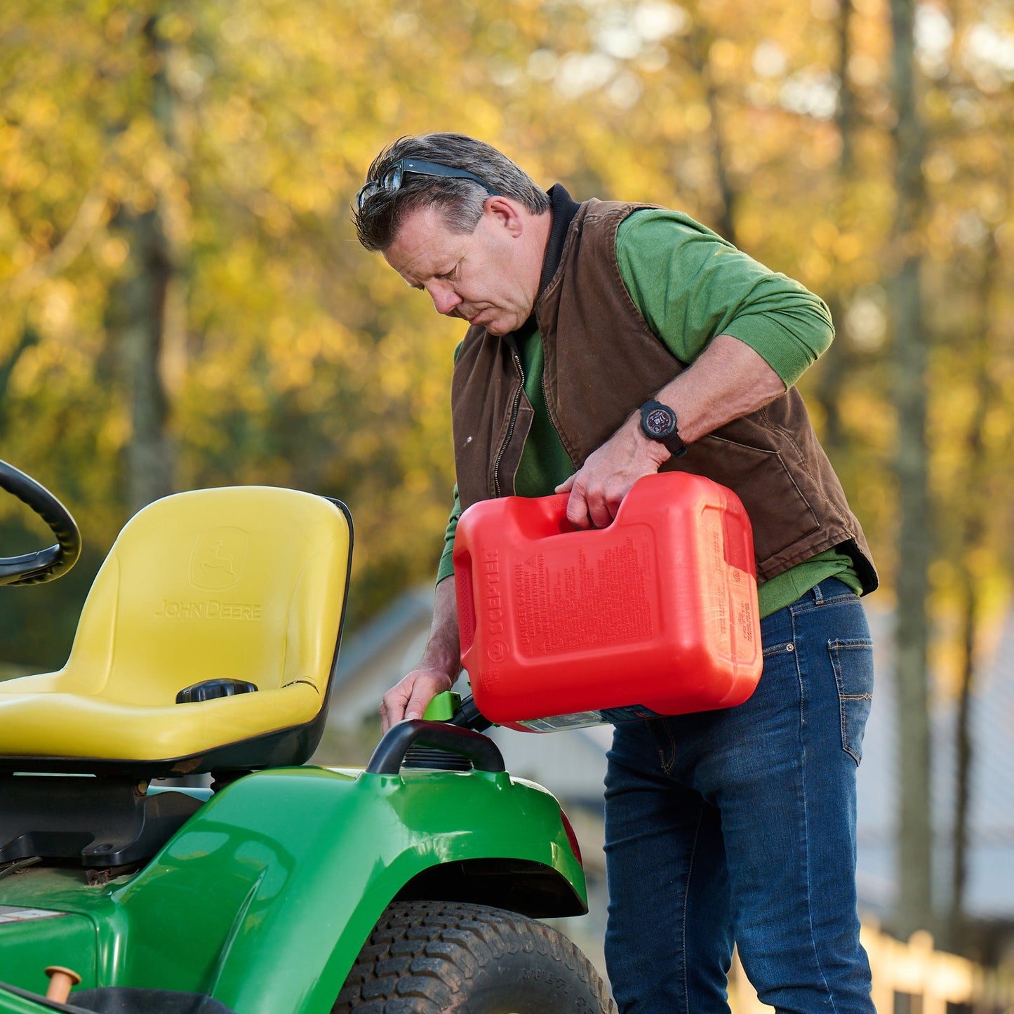 Scepter SmartControl Dual Handle 5 Gal Gasoline Can Jug with Funnel, 2 Pack, Red - Angler's Pro Tackle & Outdoors