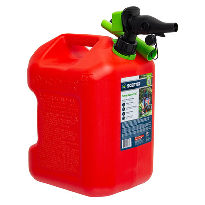 Scepter SmartControl Dual Handle 5 Gal Gasoline Can Jug with Funnel, 4 Pack, Red - Angler's Pro Tackle & Outdoors