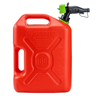 Scepter SmartControl Dual Handle Diesel Gas Container Jug, 5 Gal, 2 Pack, Red - Angler's Pro Tackle & Outdoors