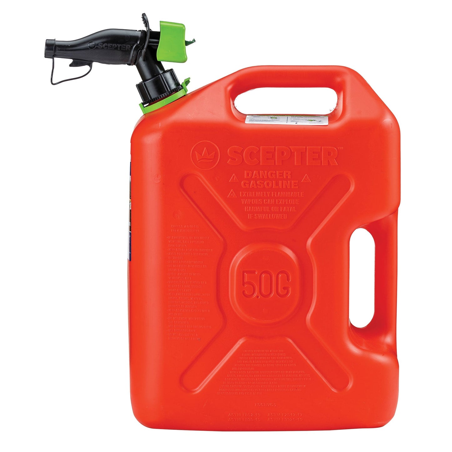 Scepter SmartControl Dual Handle Diesel Gas Container Jug, 5 Gal, 2 Pack, Red - Angler's Pro Tackle & Outdoors