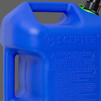 Scepter SmartControl Dual Handle Kerosene Can Container Jug, 5 Gal/18.9L, Blue - Angler's Pro Tackle & Outdoors