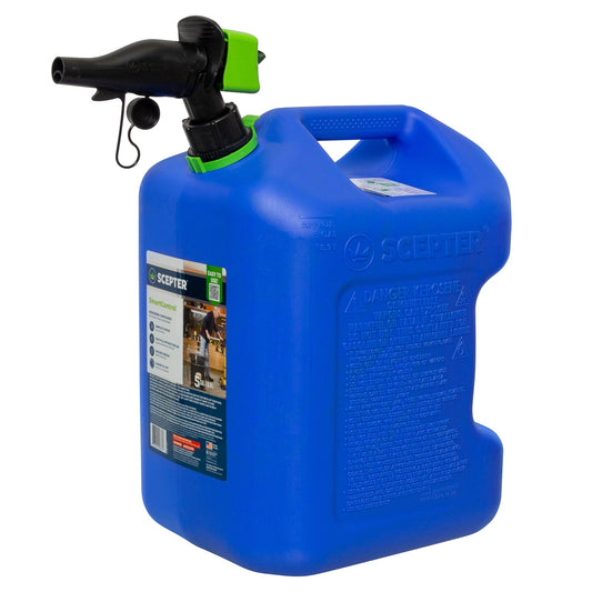 Scepter SmartControl Dual Handle Kerosene Can Container Jug, 5 Gal/18.9L, Blue - Angler's Pro Tackle & Outdoors