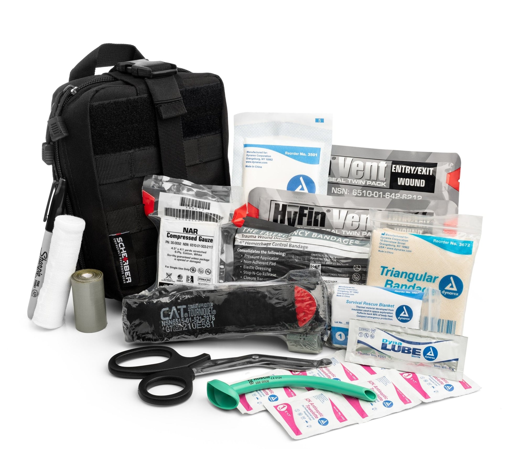 Scherber Premium IFAK Kit Trauma Pack - Fully Stocked - Angler's Pro Tackle & Outdoors