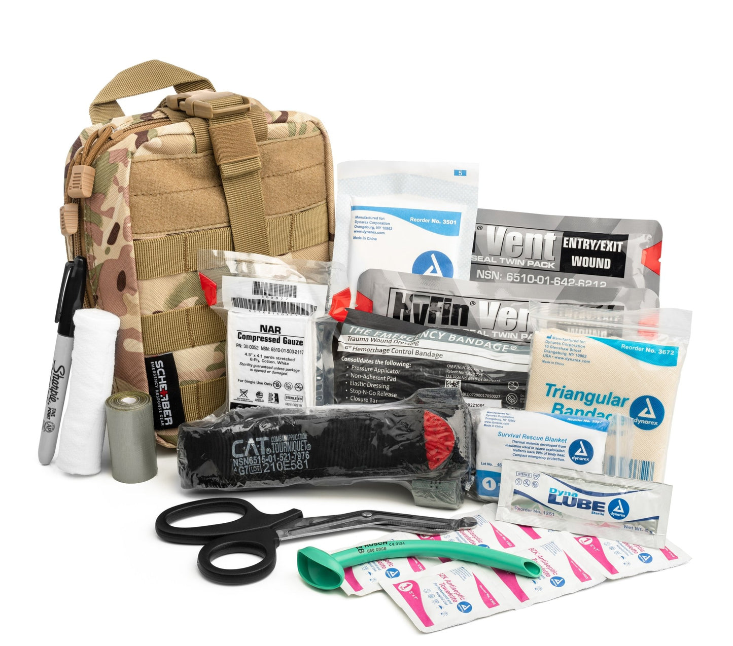 Scherber Premium IFAK Kit Trauma Pack - Fully Stocked - Angler's Pro Tackle & Outdoors