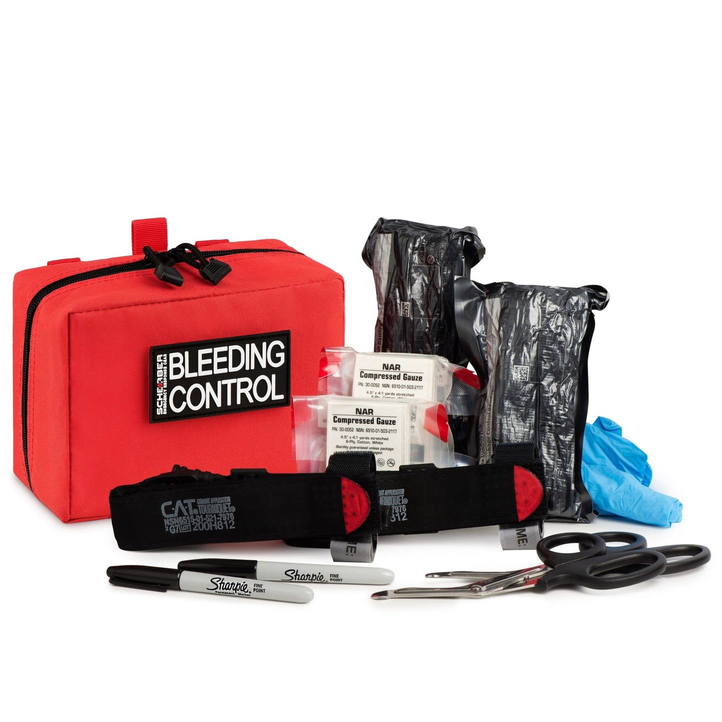 Scherber Public Access Bleeding Control Kit | Trauma Equipment, First Aid Supplies | Basic - Angler's Pro Tackle & Outdoors