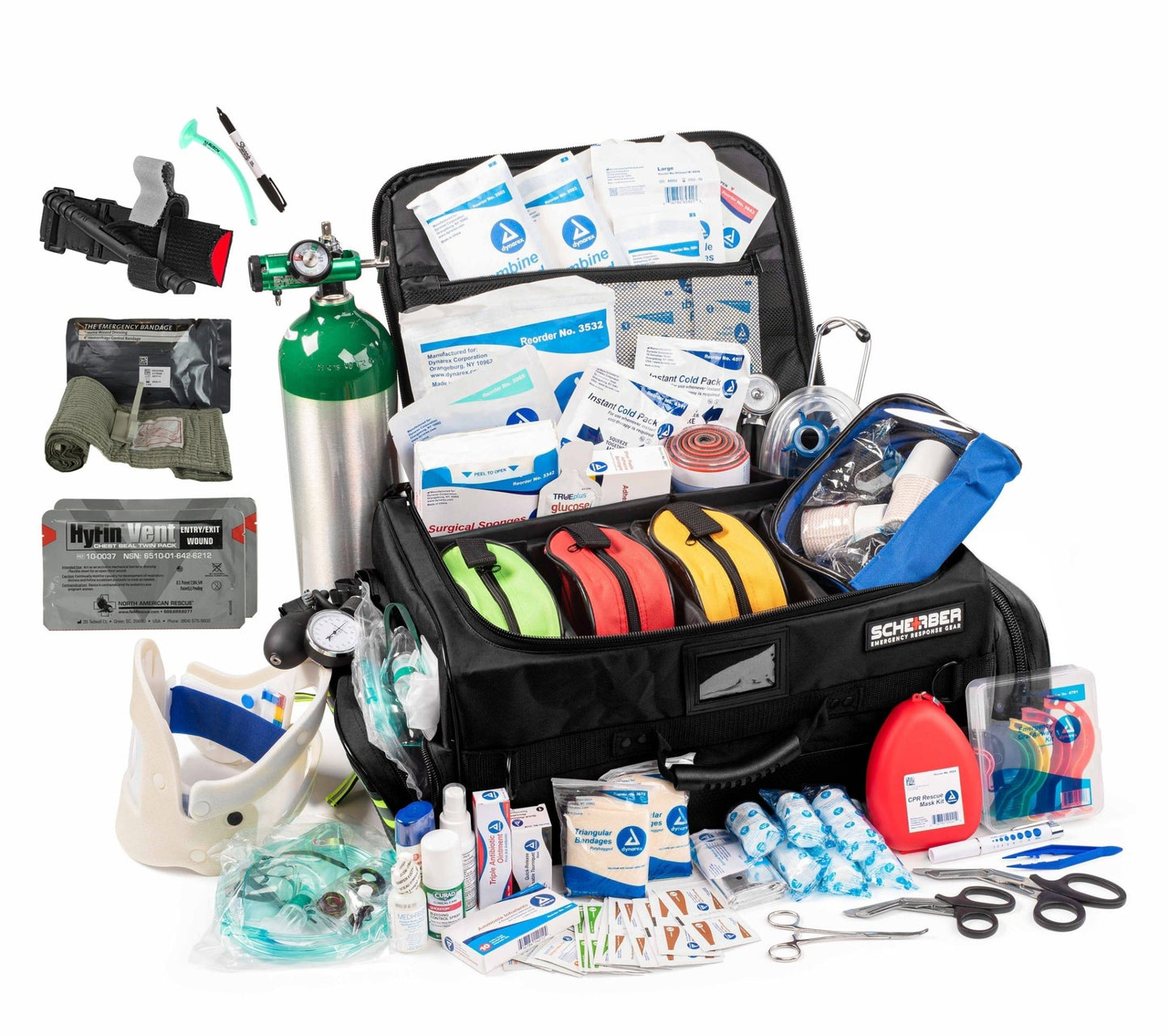 Scherber Ultimate First Responder Trauma kit O2 W/Bleeding Control - Fully Stocked - Angler's Pro Tackle & Outdoors