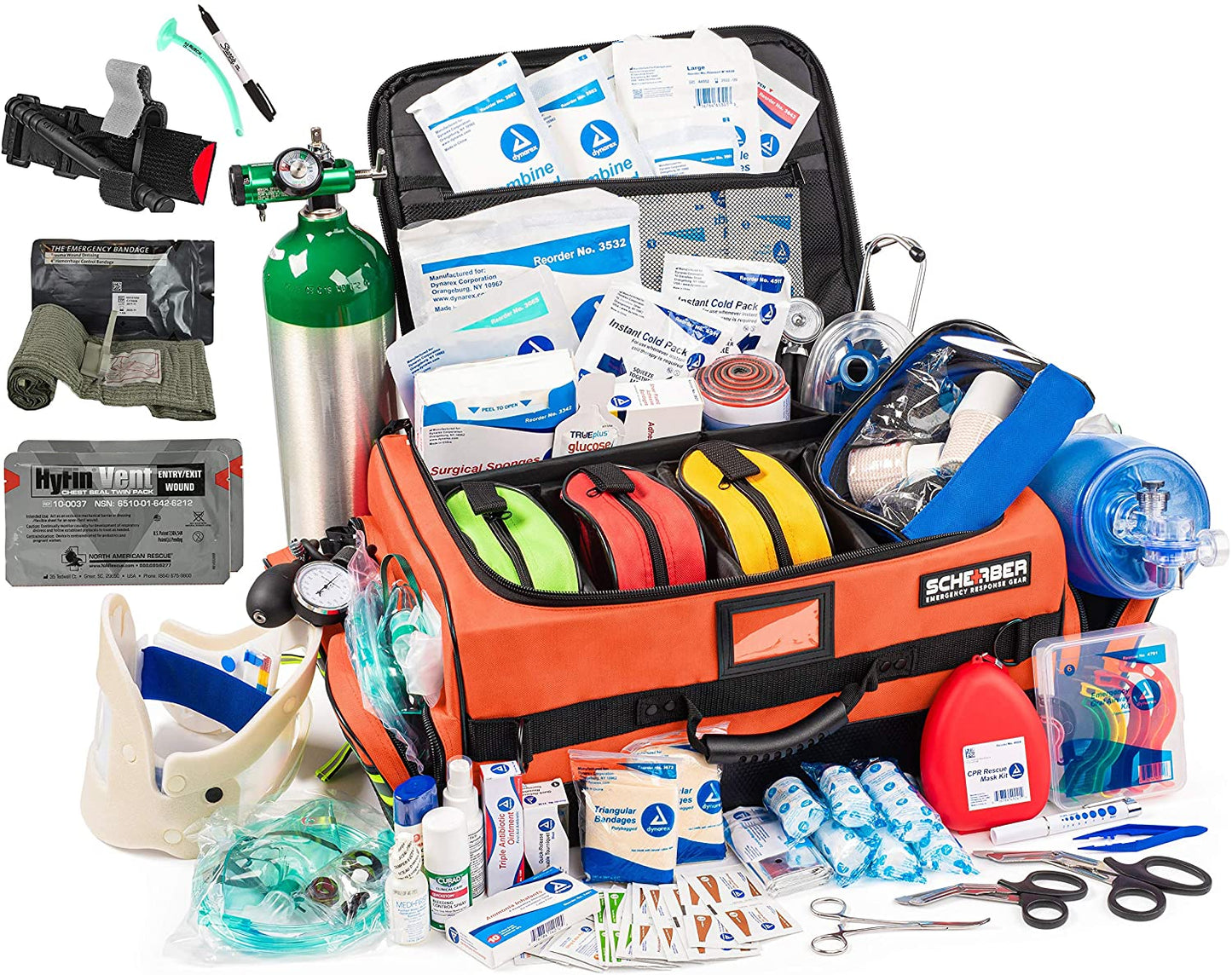 Scherber Ultimate First Responder Trauma kit O2 W/Bleeding Control - Fully Stocked - Angler's Pro Tackle & Outdoors