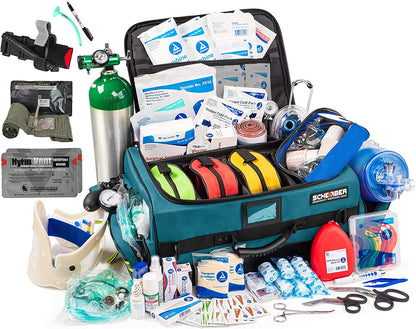 Scherber Ultimate First Responder Trauma kit O2 W/Bleeding Control - Fully Stocked - Angler's Pro Tackle & Outdoors