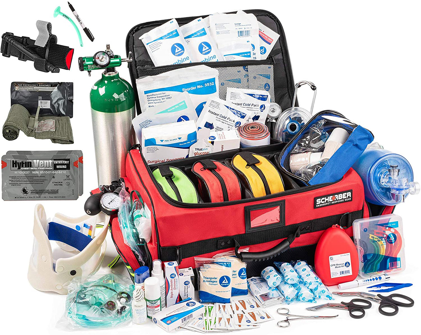 Scherber Ultimate First Responder Trauma kit O2 W/Bleeding Control - Fully Stocked - Angler's Pro Tackle & Outdoors