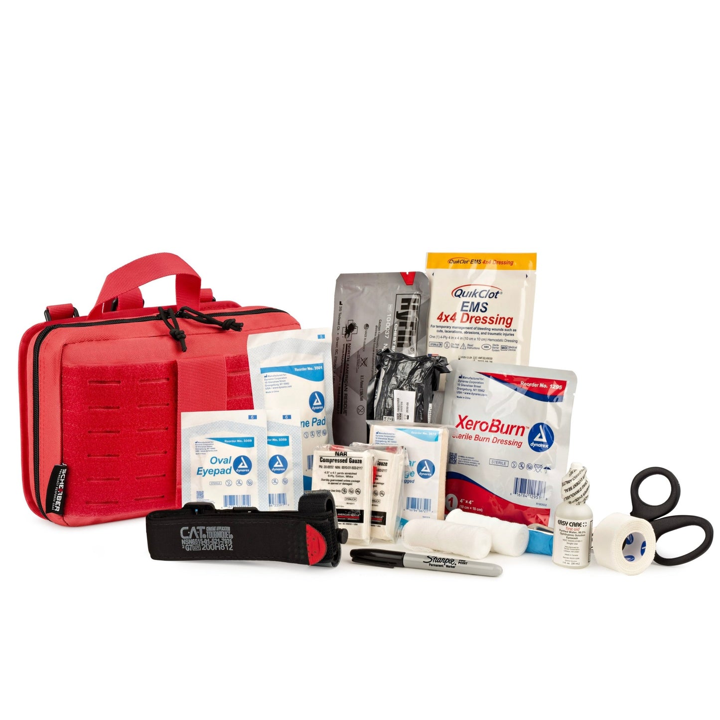 Scherber Vehicle IFAK Emergency Trauma Kit | 25+ Medical Supplies | Basic - Angler's Pro Tackle & Outdoors