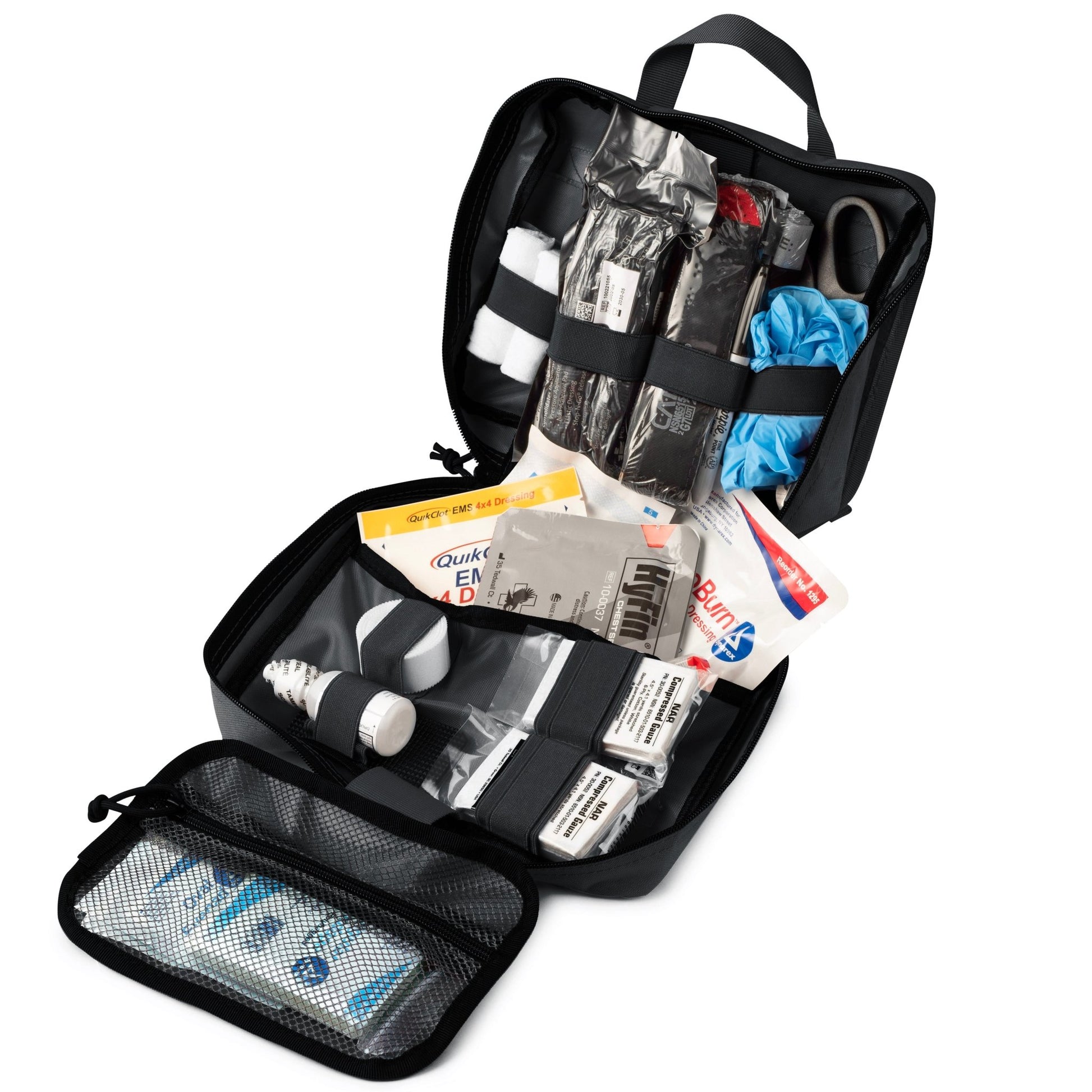 Scherber Vehicle IFAK Emergency Trauma Kit | 25+ Medical Supplies | Basic - Angler's Pro Tackle & Outdoors