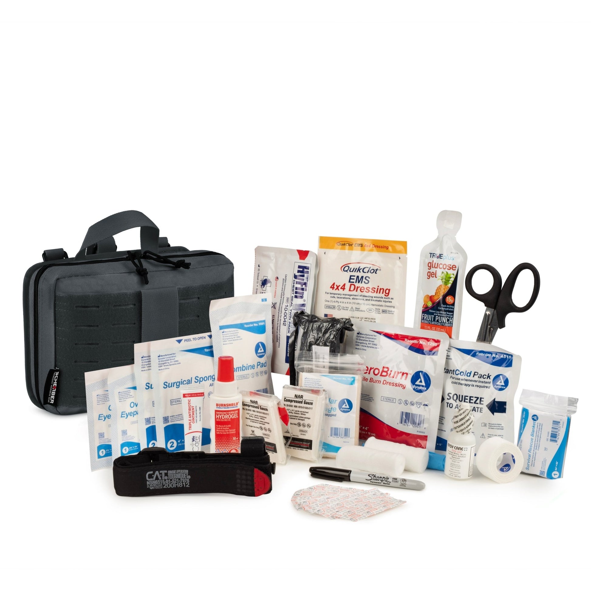 Scherber Vehicle IFAK Emergency Trauma Kit | 90+ Medical Supplies | Intermediate - Angler's Pro Tackle & Outdoors