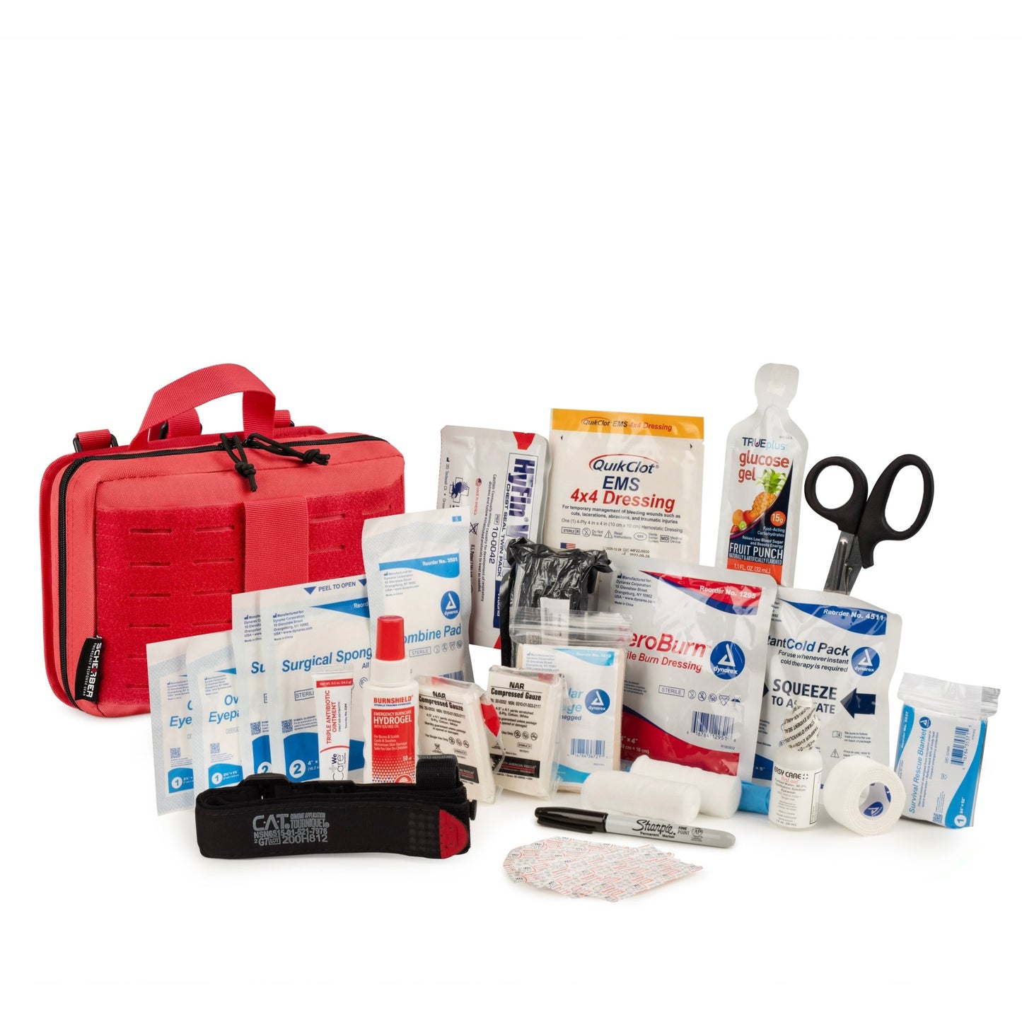 Scherber Vehicle IFAK Emergency Trauma Kit | 90+ Medical Supplies | Intermediate - Angler's Pro Tackle & Outdoors