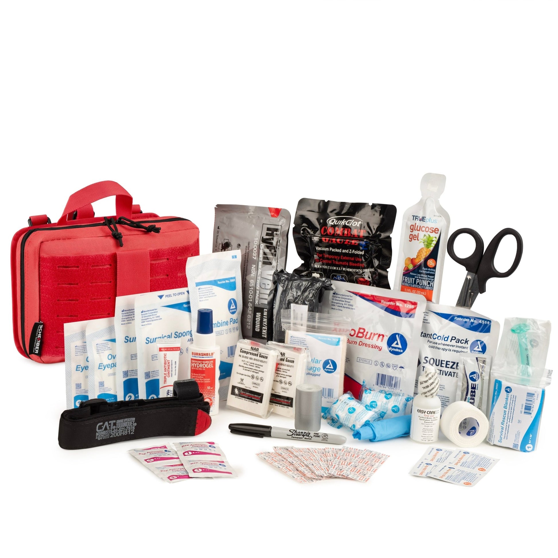 Scherber Vehicle IFAK Emergency Trauma Kit | 95+ Medical Supplies | Ultimate - Angler's Pro Tackle & Outdoors