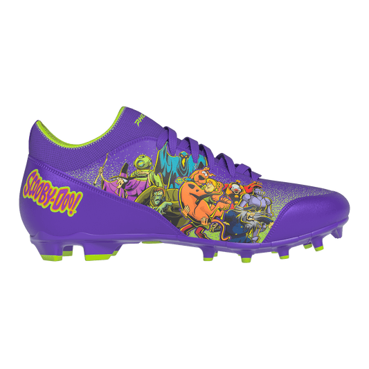 Scooby - Doo 'Unmasked' Purple Football Cleats - Velocity 3.0 by Phenom Elite - Angler's Pro Tackle & Outdoors