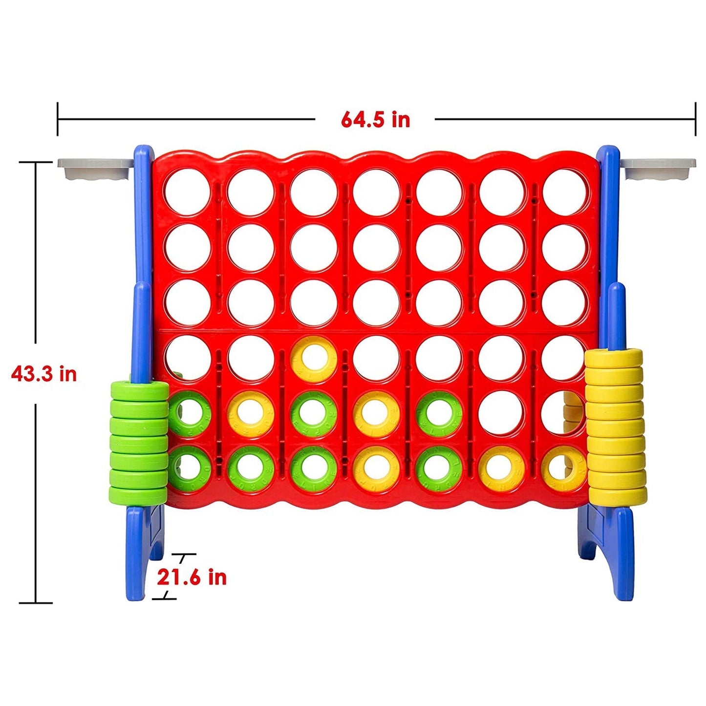 SDADI Giant 64 Inch 4 - In - A - Row Game and Basketball Game for Kids, Blue and Red - Angler's Pro Tackle & Outdoors