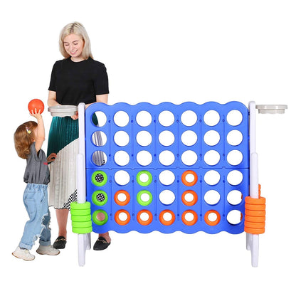 SDADI Giant Jumbo 4 in a Row Connect Game Indoor Outdoor Yard Game with Hoops - Angler's Pro Tackle & Outdoors