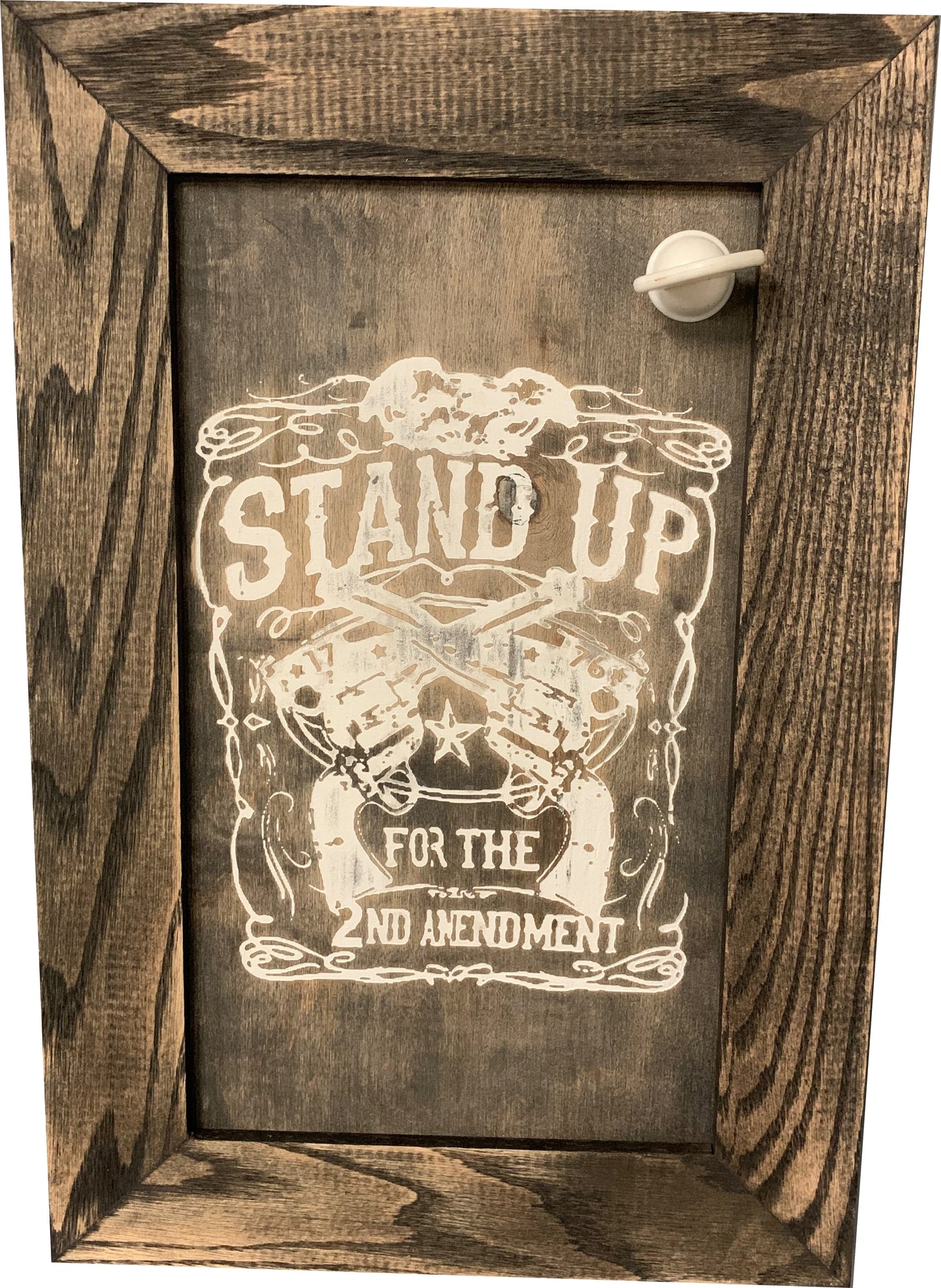 Bellewood Designs - Stand Up for the 2nd Amendment Hidden Gun Storage Firearm Concealment Wall Decor