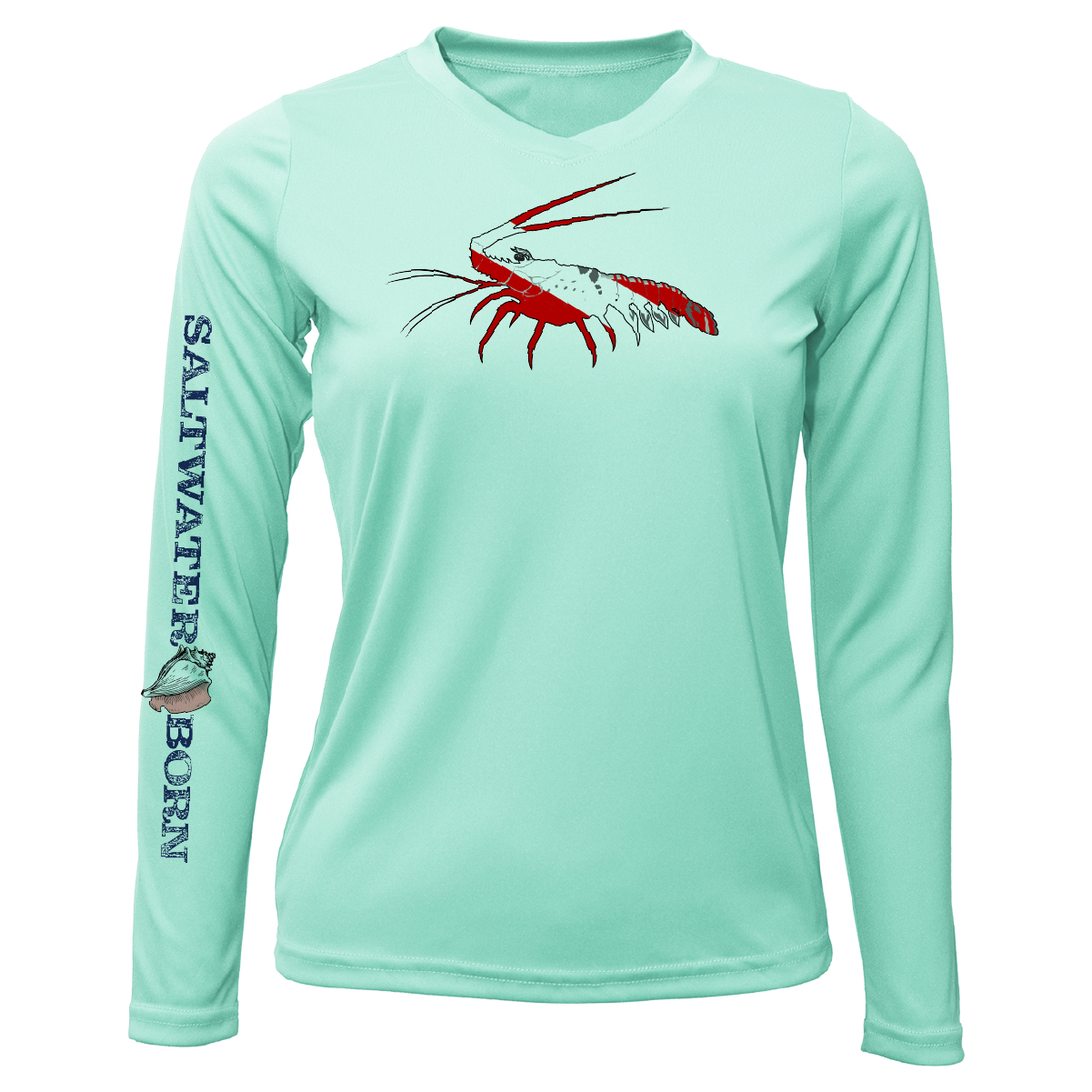 Saltwater Born Florida Lobster Long Sleeve UPF 50+ Dry-Fit Shirt