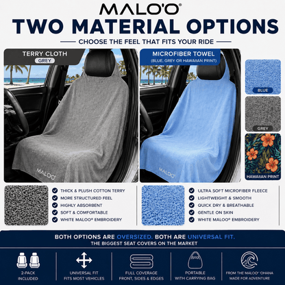 Malo'o SeatGuard Terry Cloth Car Seat Cover (pair)