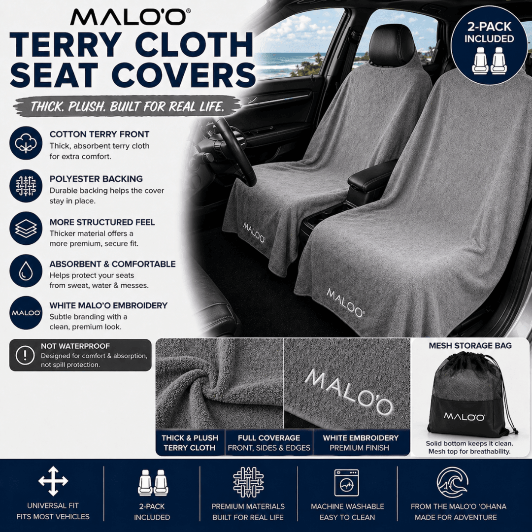 Malo'o SeatGuard Terry Cloth Car Seat Cover (pair)