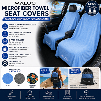 Malo'o SeatGuard Terry Cloth Car Seat Cover (pair)