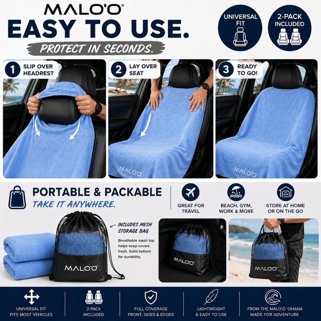 Malo'o SeatGuard Terry Cloth Car Seat Cover (pair)