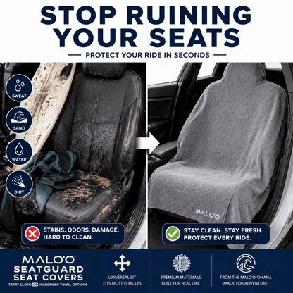 Malo'o SeatGuard Terry Cloth Car Seat Cover (pair)