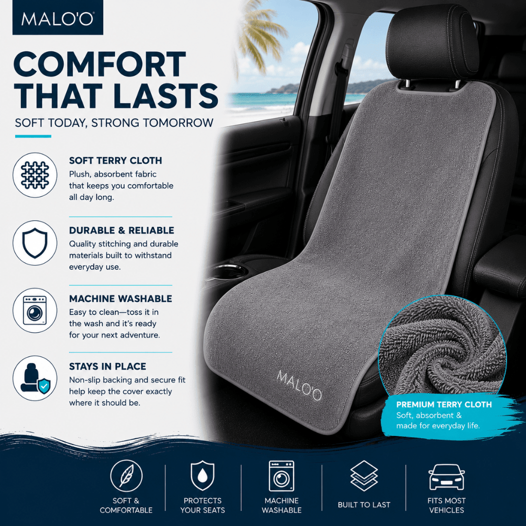 Malo'o SeatGuard Terry Cloth Car Seat Cover (pair)