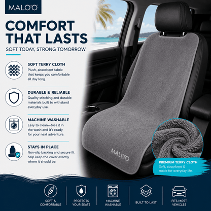 Malo'o SeatGuard Terry Cloth Car Seat Cover (pair)