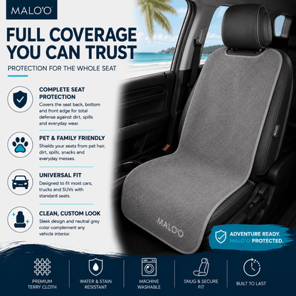 Malo'o SeatGuard Terry Cloth Car Seat Cover (pair)