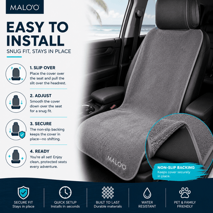 Malo'o SeatGuard Terry Cloth Car Seat Cover (pair)