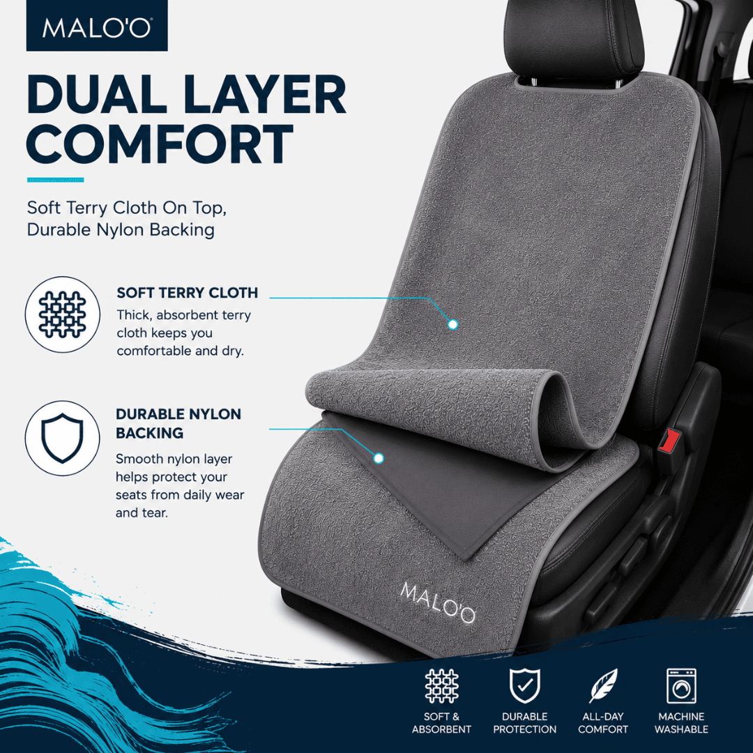 Malo'o SeatGuard Terry Cloth Car Seat Cover (pair)