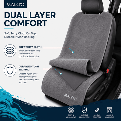 Malo'o SeatGuard Terry Cloth Car Seat Cover (pair)
