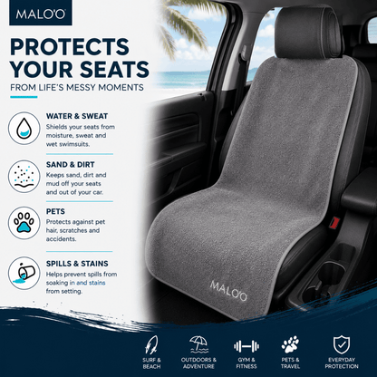 Malo'o SeatGuard Terry Cloth Car Seat Cover (pair)