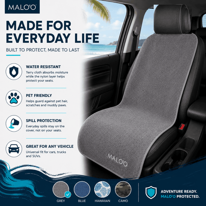 Malo'o SeatGuard Terry Cloth Car Seat Cover (pair)