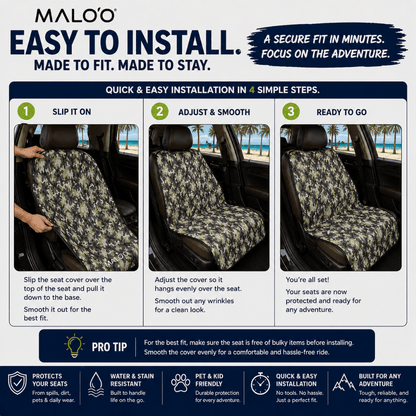 Malo'o SeatGuard Waterproof Car Seat Cover (Pair)