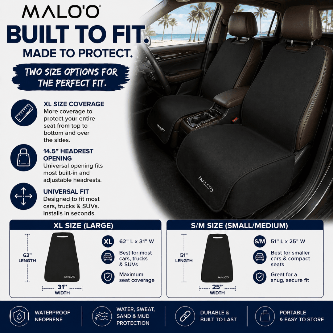 Malo'o SeatGuard Waterproof Car Seat Cover (Pair)