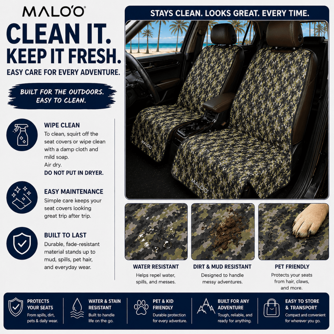 Malo'o SeatGuard Waterproof Car Seat Cover (Pair)