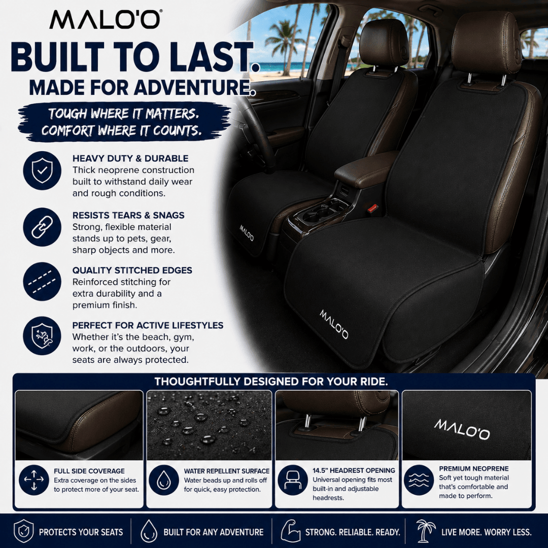 Malo'o SeatGuard Waterproof Car Seat Cover (Pair)