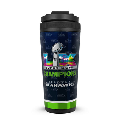 Seattle Seahawks Superbowl LX Champions 26oz Ice Shaker - Angler's Pro Tackle & Outdoors
